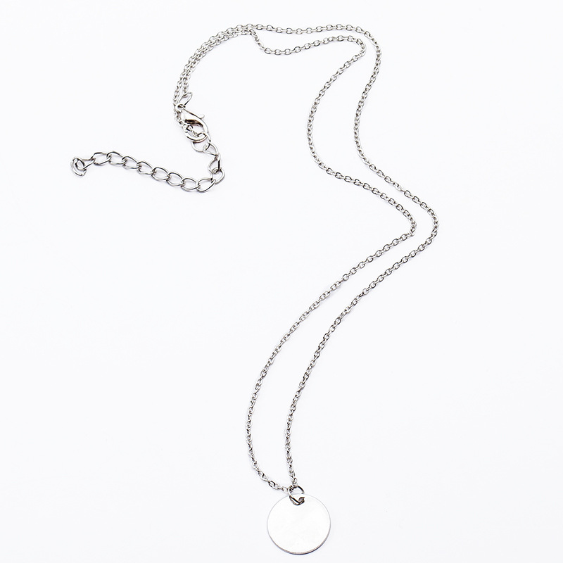 Men and women's Gold and Silver Coin Chain Pendant Necklace.