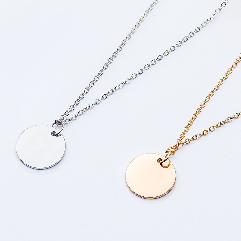 Men and women's Gold and Silver Coin Chain Pendant Necklace.