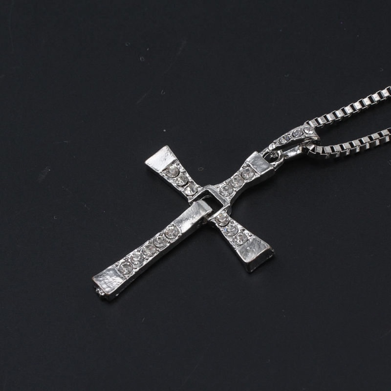 HOT THE FAST and The FURIOUS VIN DIESEL CROSS PENDANT Chain Necklace