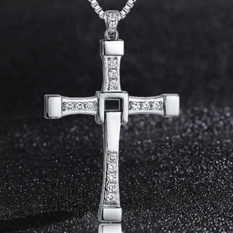 HOT THE FAST and The FURIOUS VIN DIESEL CROSS PENDANT Chain Necklace