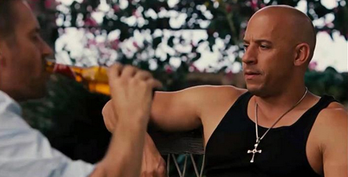 HOT THE FAST and The FURIOUS VIN DIESEL CROSS PENDANT Chain Necklace