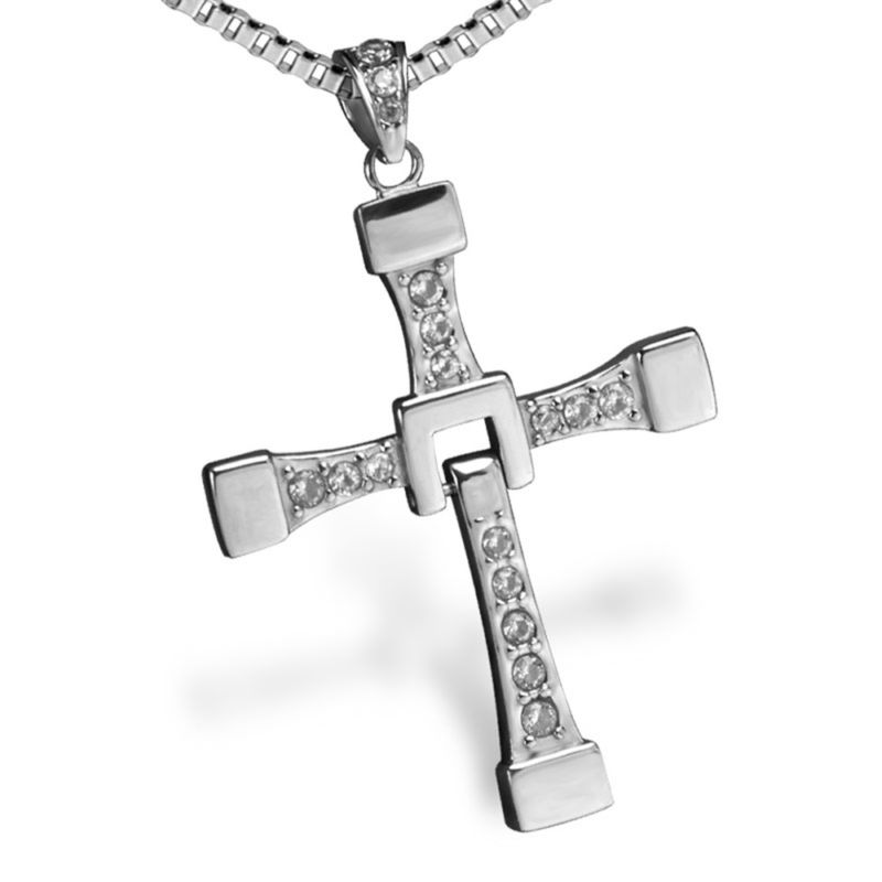 HOT THE FAST and The FURIOUS VIN DIESEL CROSS PENDANT Chain Necklace