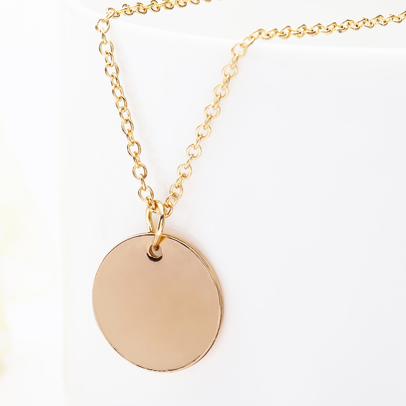 Men and women's Gold and Silver Coin Chain Pendant Necklace.