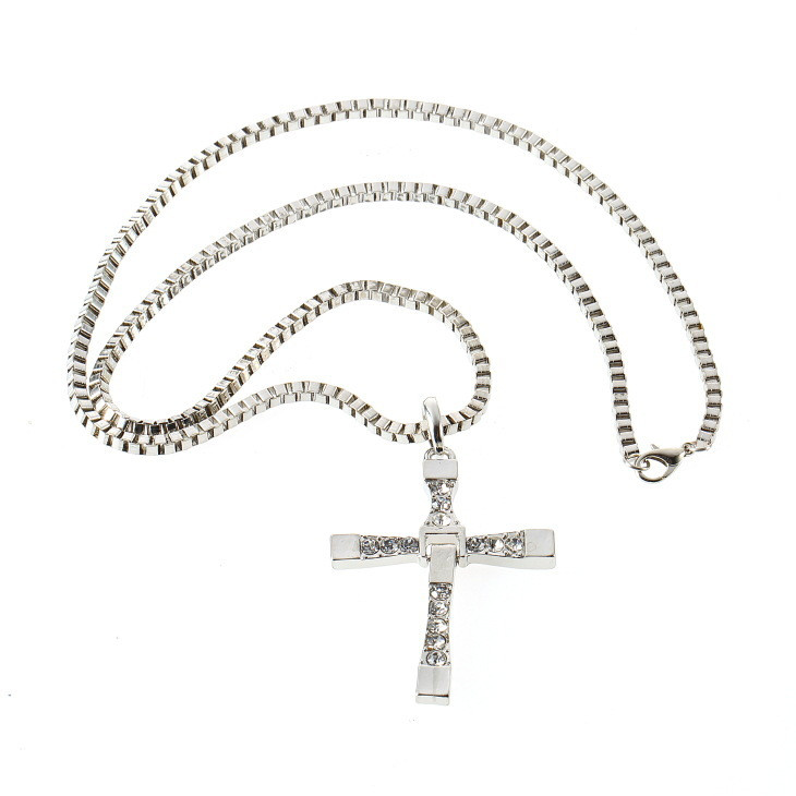 HOT THE FAST and The FURIOUS VIN DIESEL CROSS PENDANT Chain Necklace