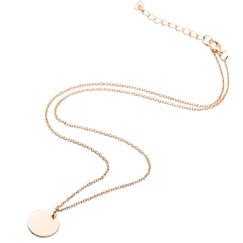 Men and women's Gold and Silver Coin Chain Pendant Necklace.