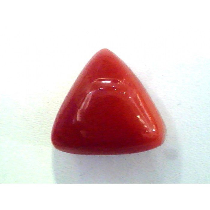 4.22 Cts Certified 100% Natural Coral Trangular Polished Shape Loose Gemstone (Size : 11.33X11.44X5.52 MM)