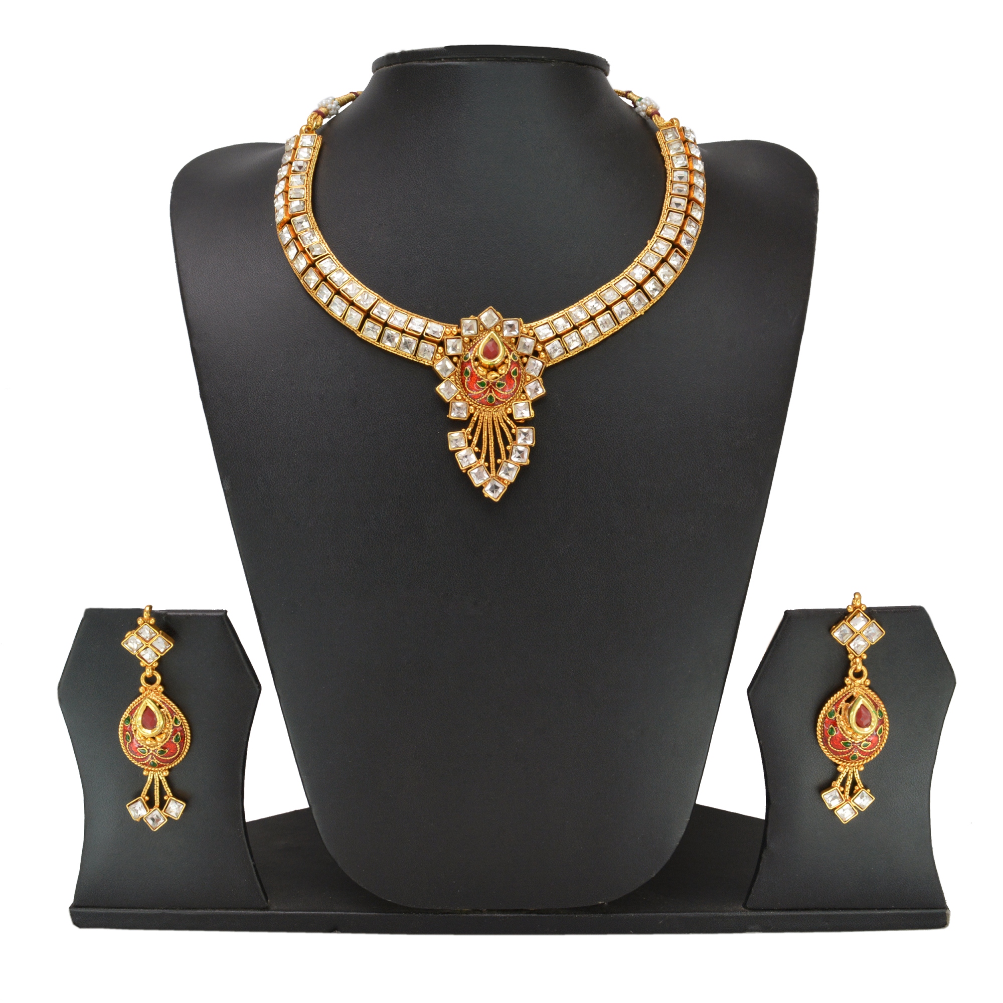 Divaz Shubh Lucky Bridal, Partywear Necklace Set With Earing