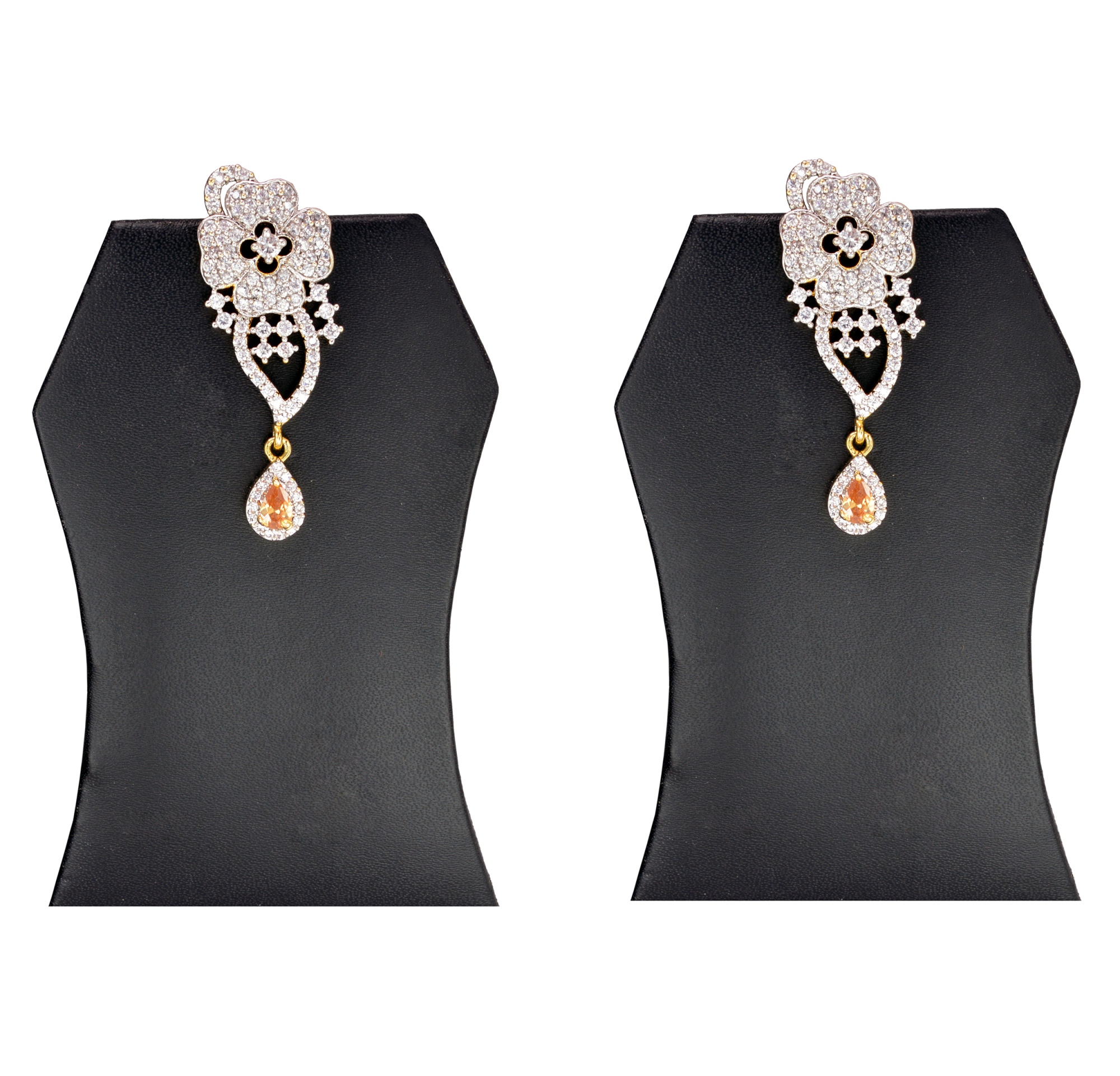 Divaz Shubh Lucky Bridal, Partywear American Diamond Necklace Set With Earing