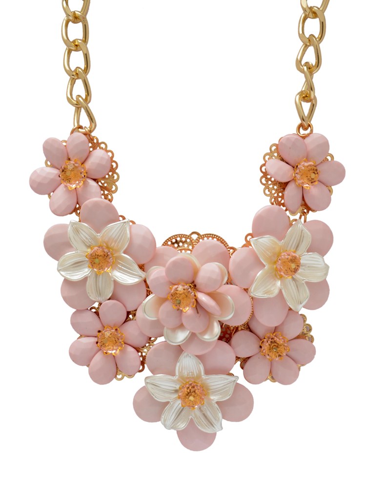 Shopaholic Fashion 3D Designer Statement Floral Neck Line / Necklace / Jewellery Wedding ,Partywear For Women , Girls