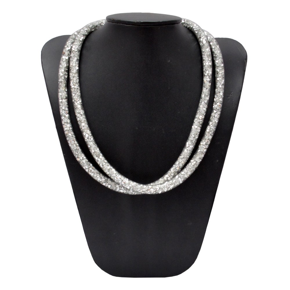 Shopaholic Fashion Double Crystal Black Neckline Wedding ,Partywear For Women , Girls