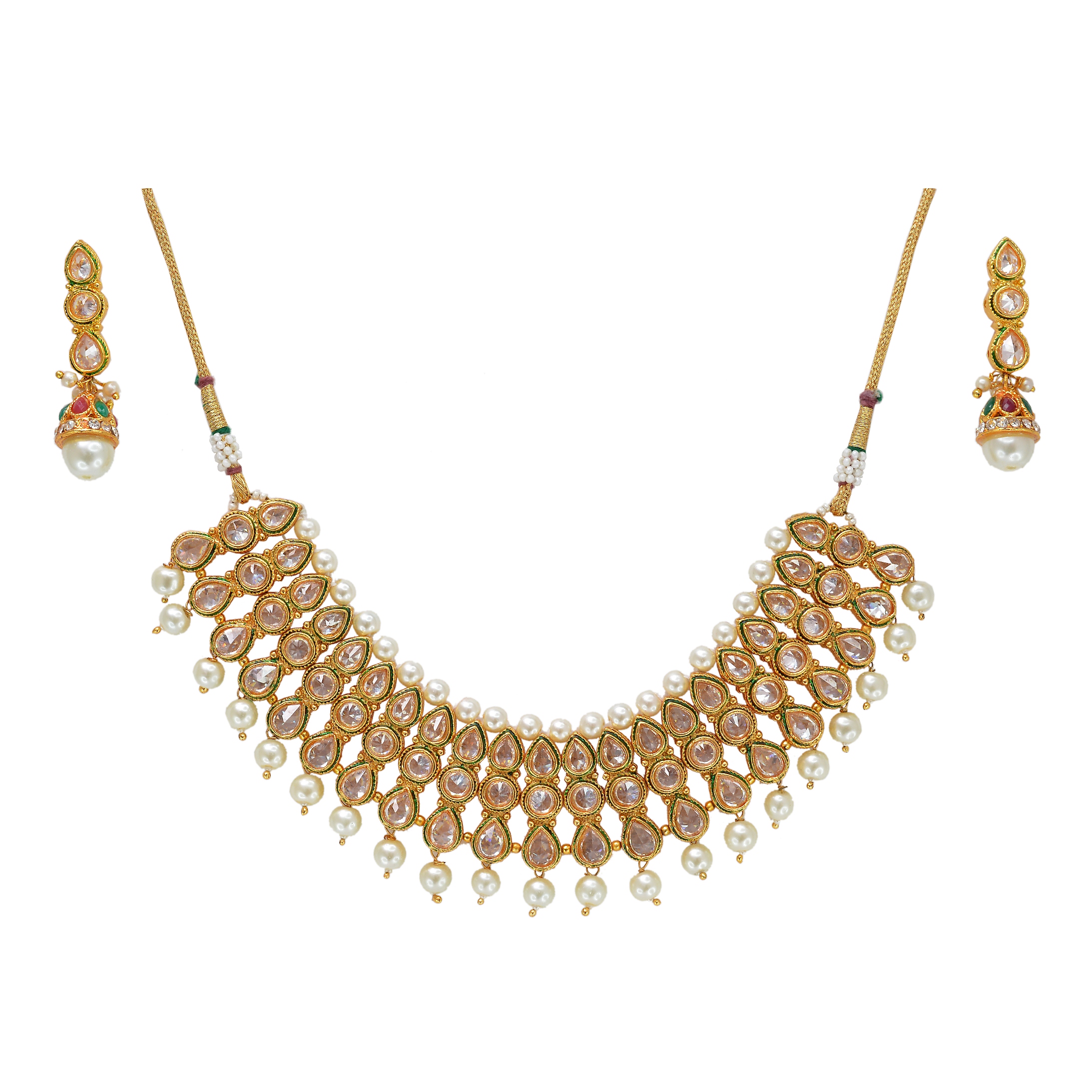 Divaz Shubh Lucky Bridal, Partywear Necklace Set With Earing