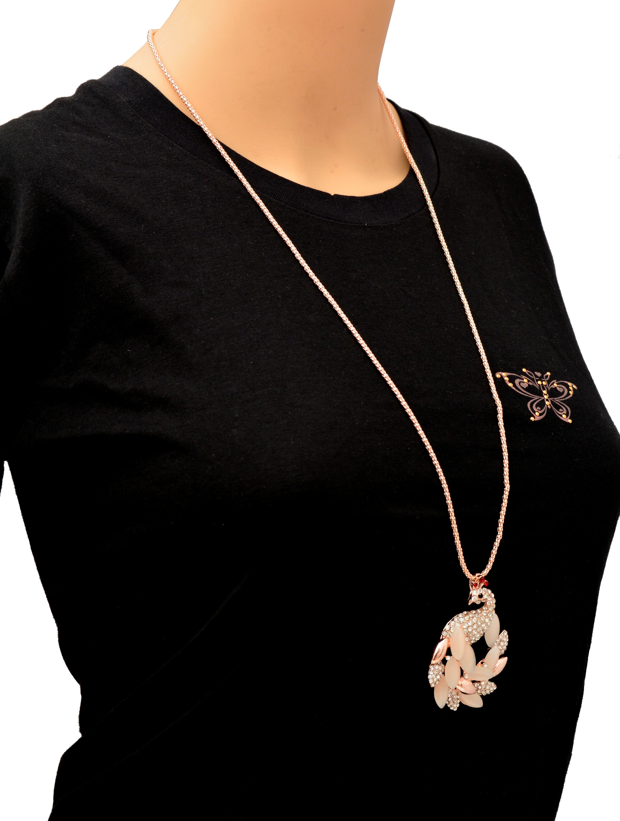 Shopaholic Fashion Peacock Long Neck Piece Wedding ,Partywear For Women , Girls
