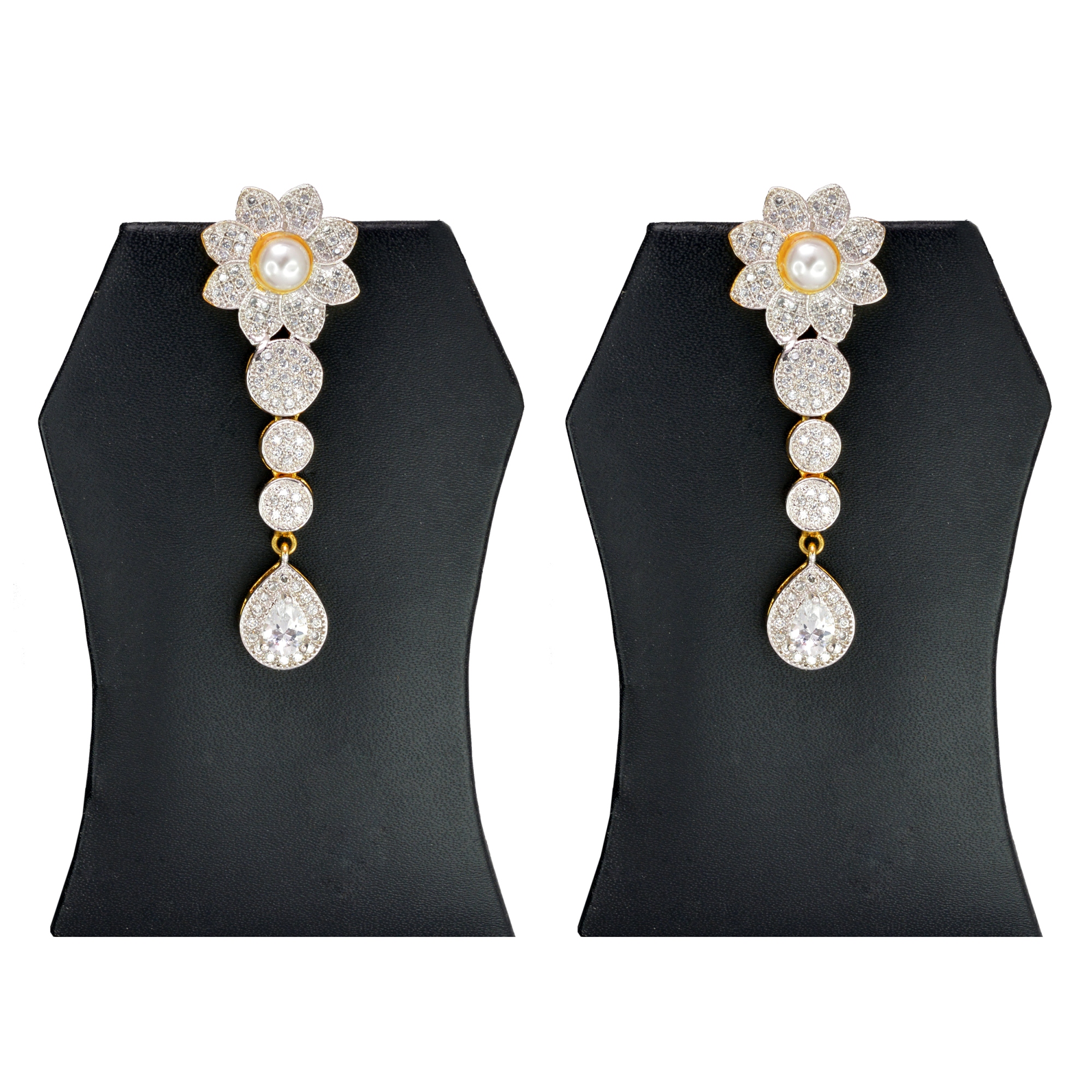 Divaz Shubh Lucky Bridal, Partywear American Diamond Necklace Set With Earing