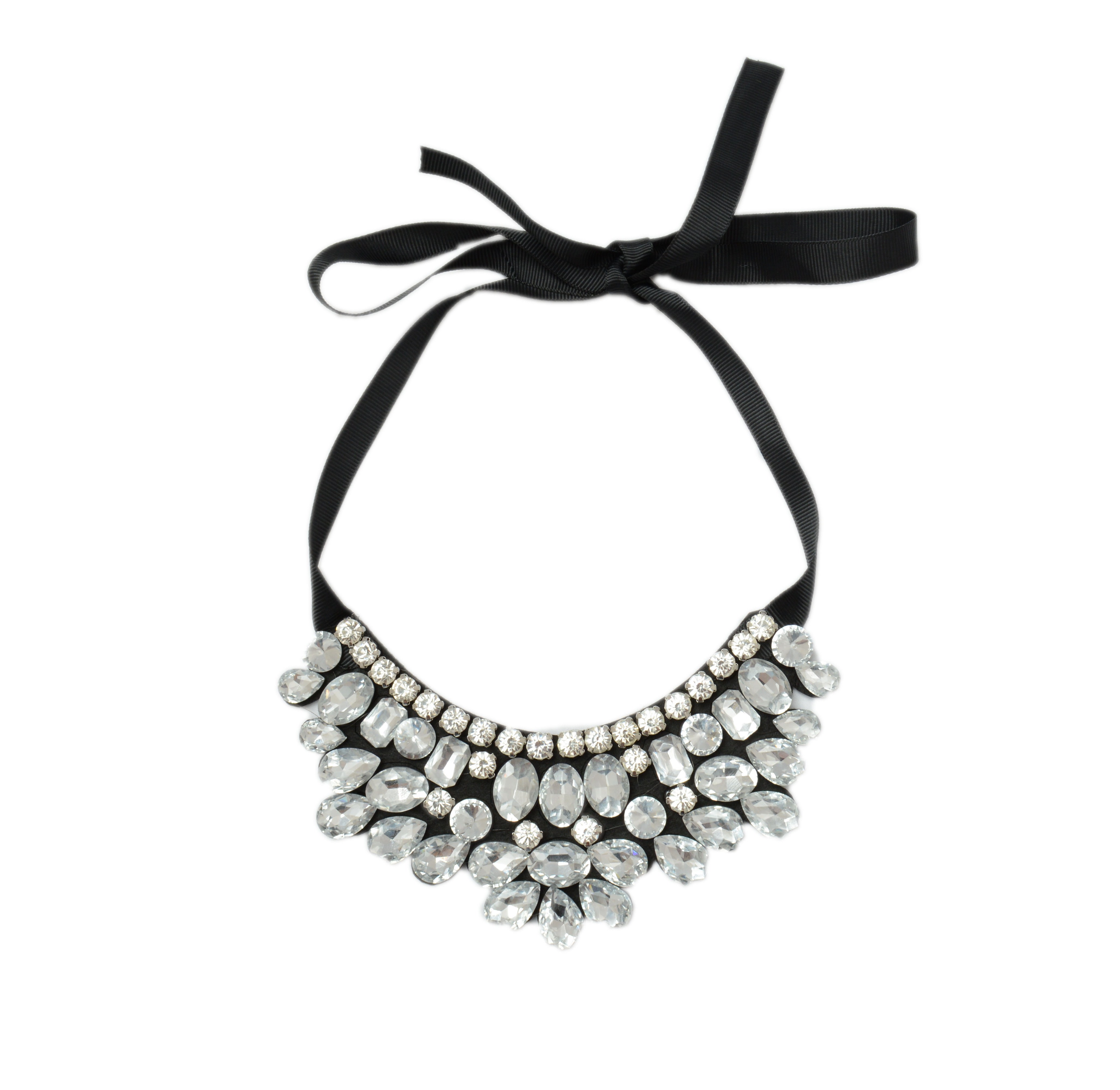 Shopaholic Fashion Ribbon Crystal Neckline / Necklace / Jewellry Wedding ,Partywear For Women  , Girls