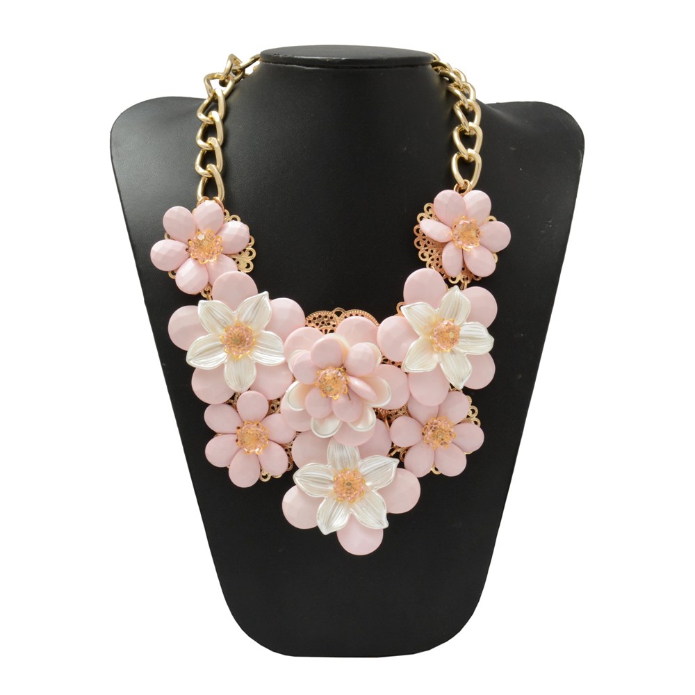 Shopaholic Fashion 3D Designer Statement Floral Neck Line / Necklace / Jewellery Wedding ,Partywear For Women , Girls