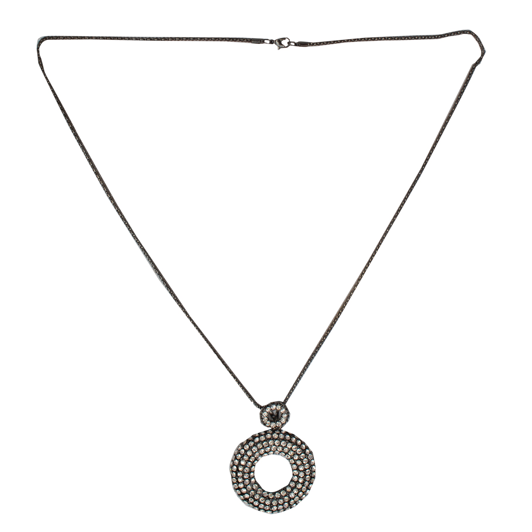 Shopaholic Fashion Round Crystal Long Neck Piece Wedding ,Partywear For Women , Girls