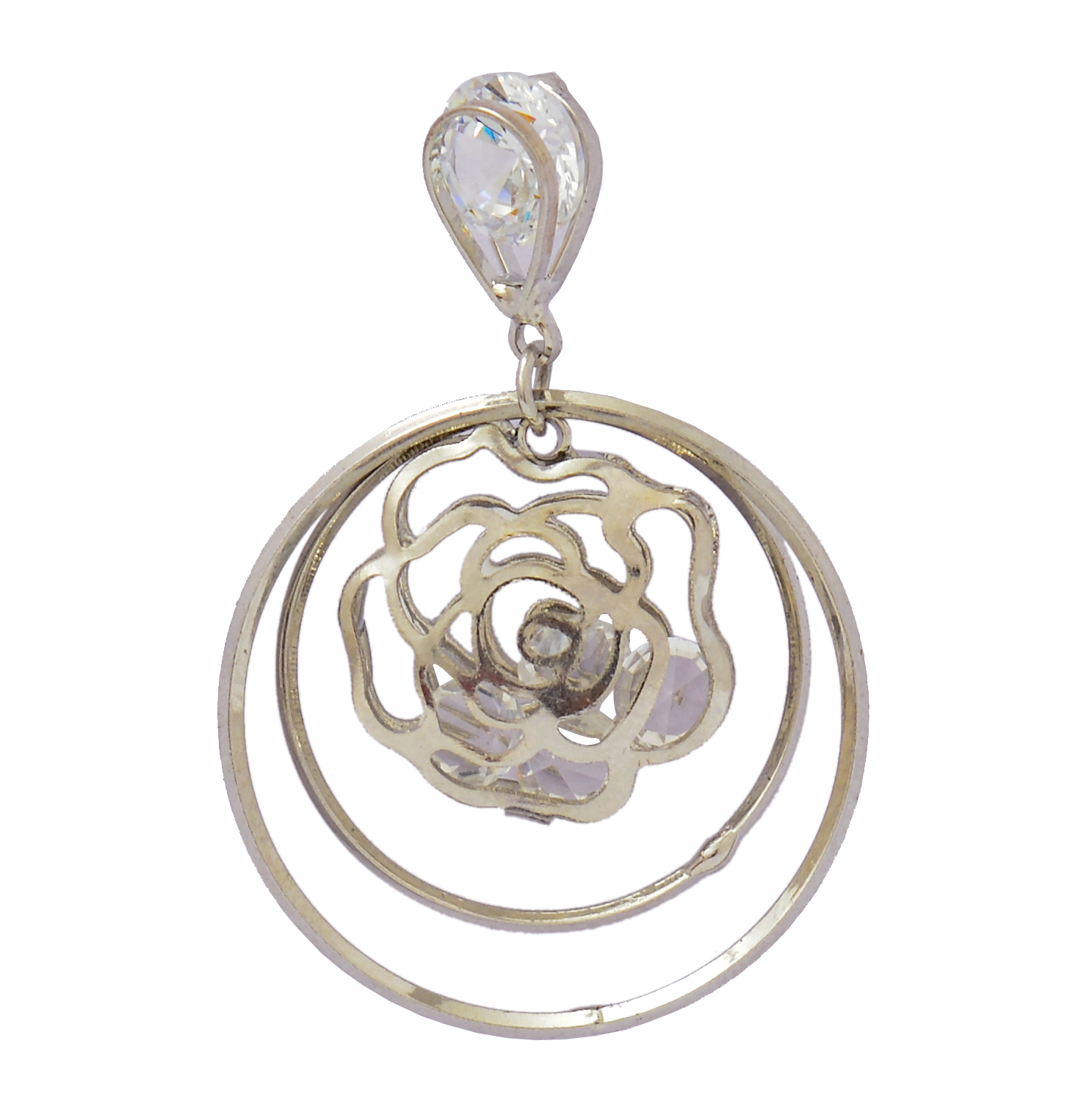 Shopaholic Fashion Round Rose Flower Designer Earring  Wedding ,Party Earring For Women, Girls