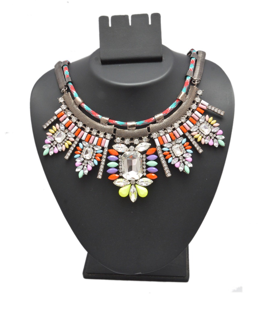 Shopaholic Fashion Multi Color Designer Statement Necklaces / Neck Piece / Jewellery Wedding ,Partywear For Women , Girls
