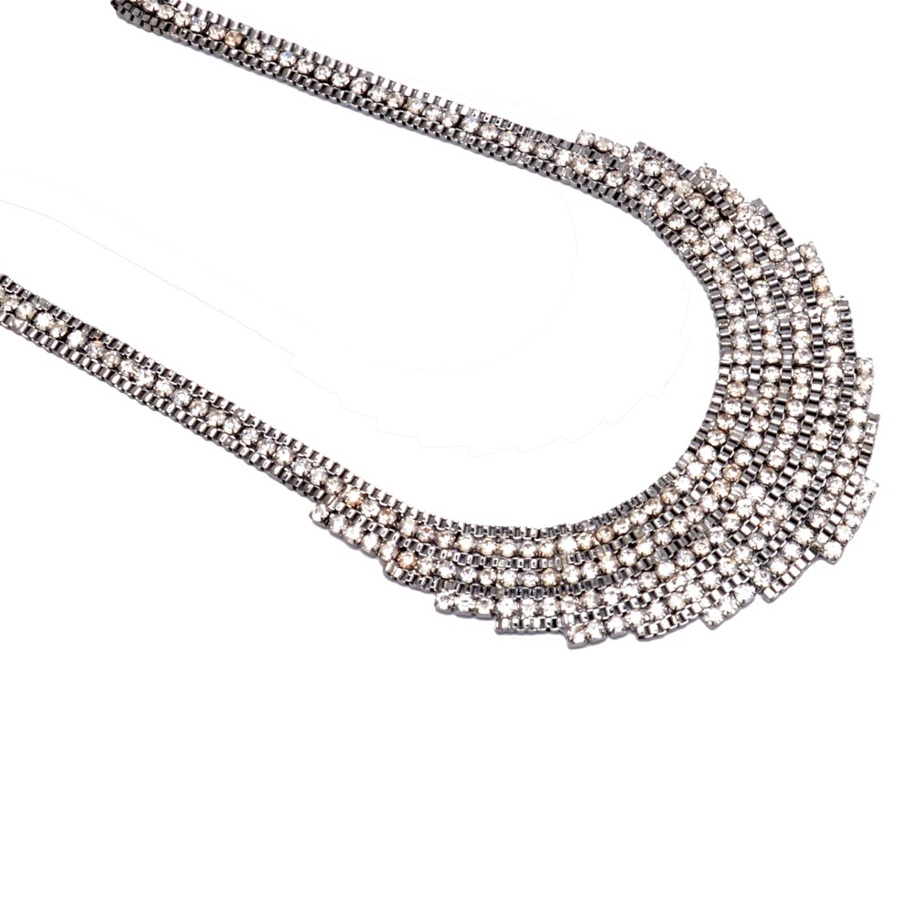 Shopaholic Fashion Crystal Designer With Stone Necklaces Wedding ,Partywear For Women , Girls