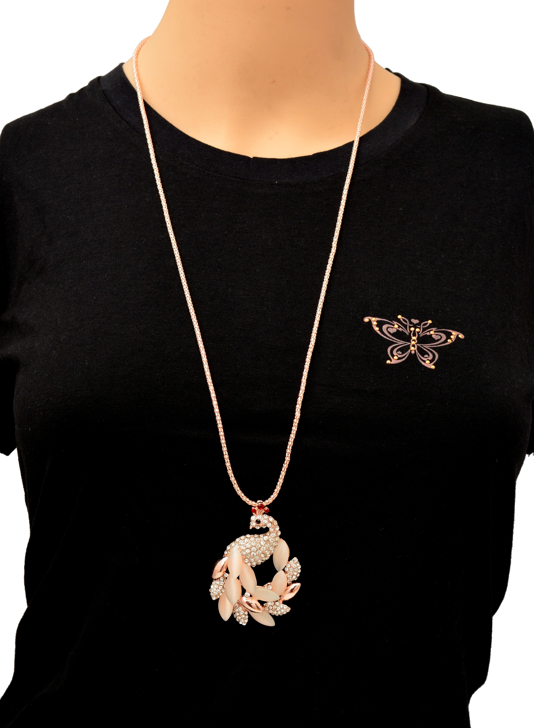 Shopaholic Fashion Peacock Long Neck Piece Wedding ,Partywear For Women , Girls