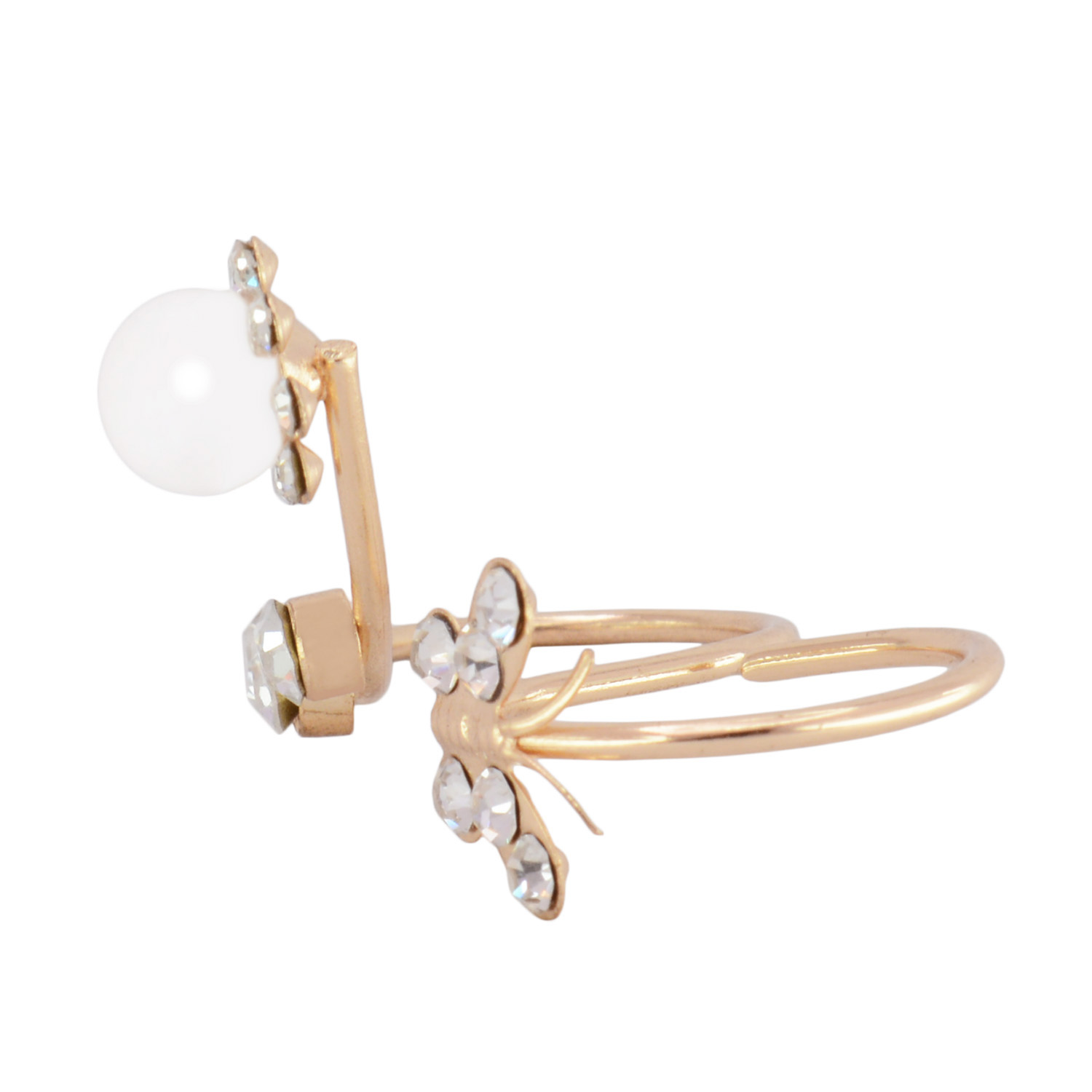 Shopaholic Fashion Double Finger Designer Ring Suitable For Wedding ,Party For Women , Girls