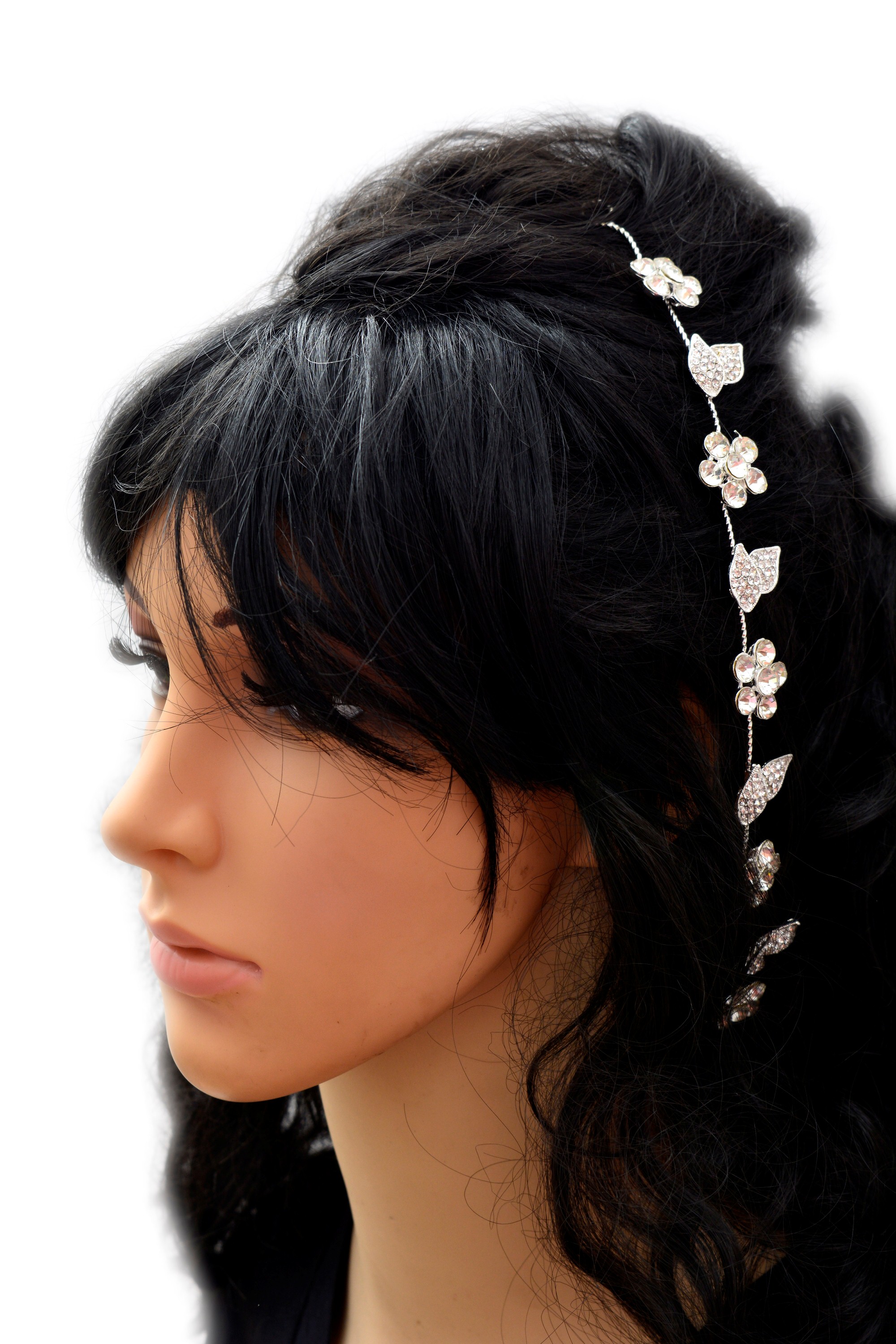 Shopaholic Fashion Head Harness Silver Hair Accesseries  / Hair chain Wedding ,Party For Women, Girls
