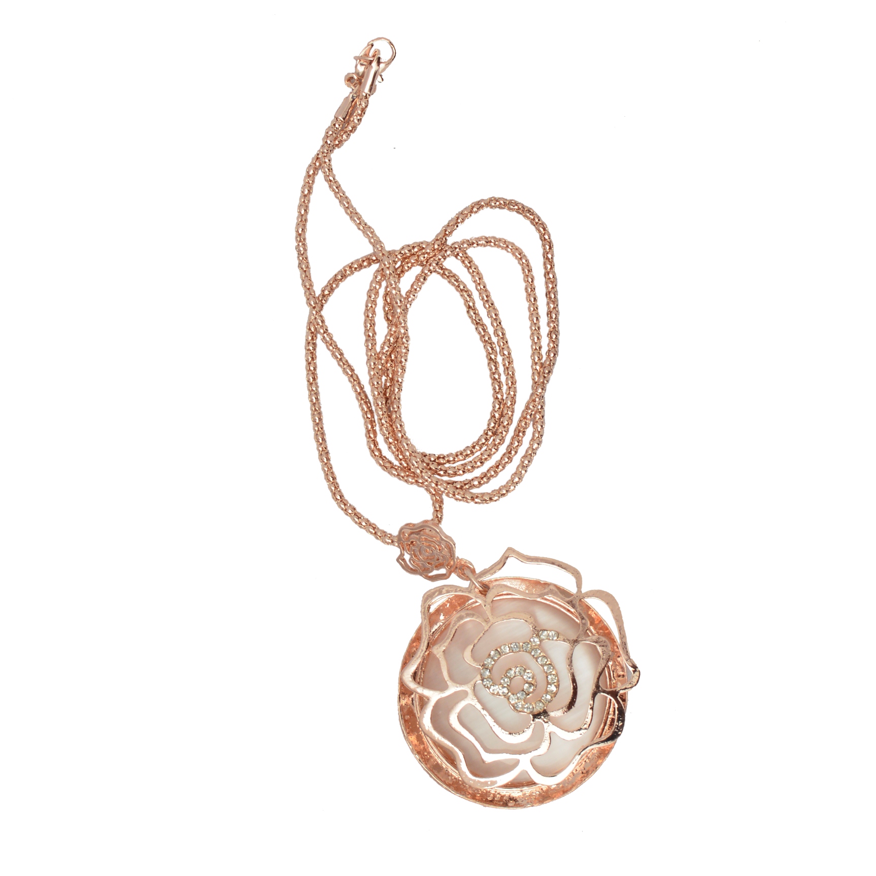 Shopaholic Fashion Long Necklaces With Rose Pendant Wedding ,Partywear For Women , Girls