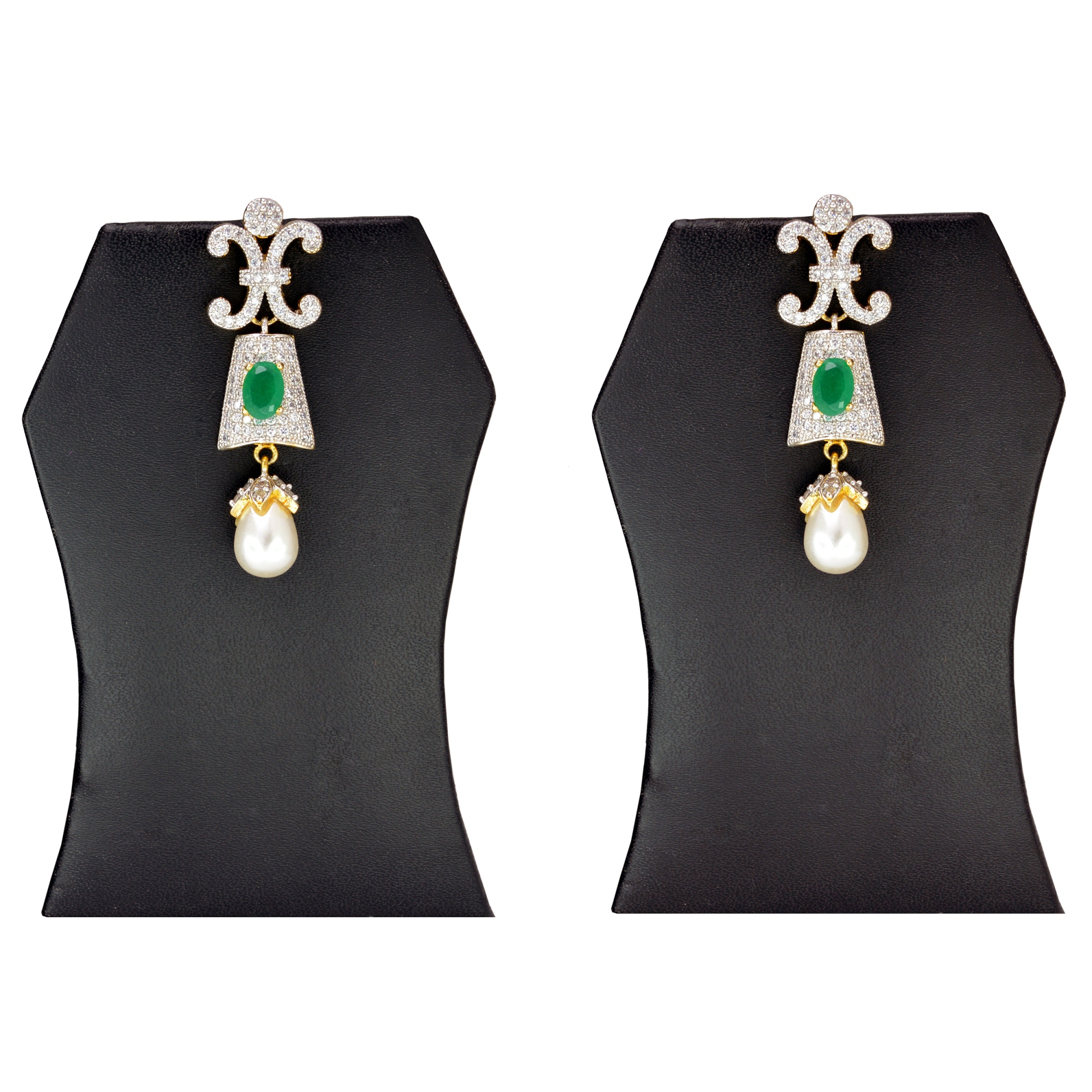 Divaz Shubh Lucky Bridal, Partywear American Diamond Necklace Set With Earing