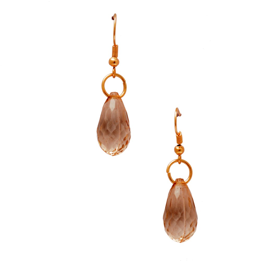 Shopaholic Fashion Brown Drop Hanging Neck Piece With Ear Ring Wedding ,Partywear For Women , Girls
