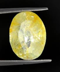 3.47 Cts Certified 100% Natural Yellow Sapphire Oval Shape Loose Gemstone (Size : 9.98X6.63X5.57 MM)