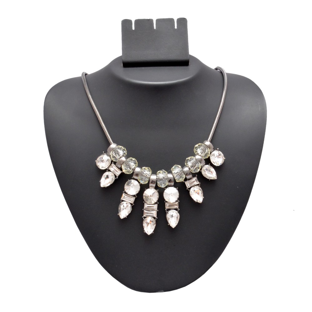 Shopaholic Fashion Black Finish With Crystal Necklaces Wedding ,Partywear For Women , Girls