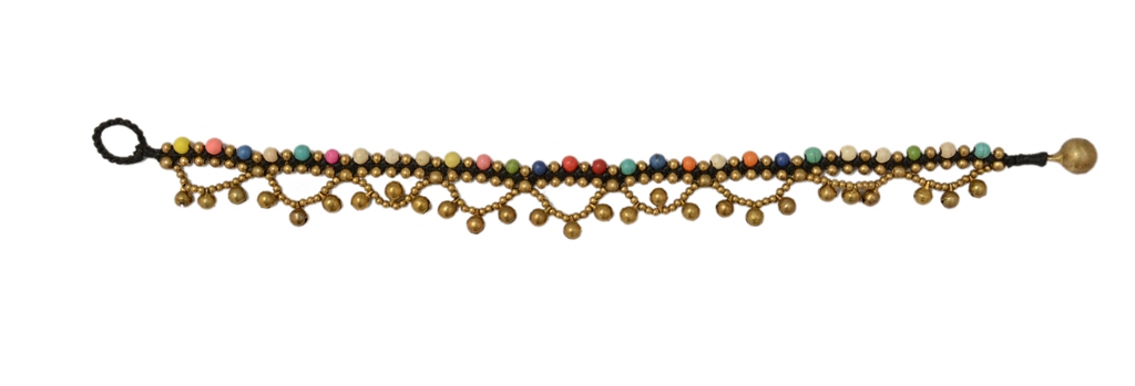 Shopaholic Fashion Hand Made Multi Color Brass Anklets, Payal Suitable For Wedding ,Party For Women , Girls