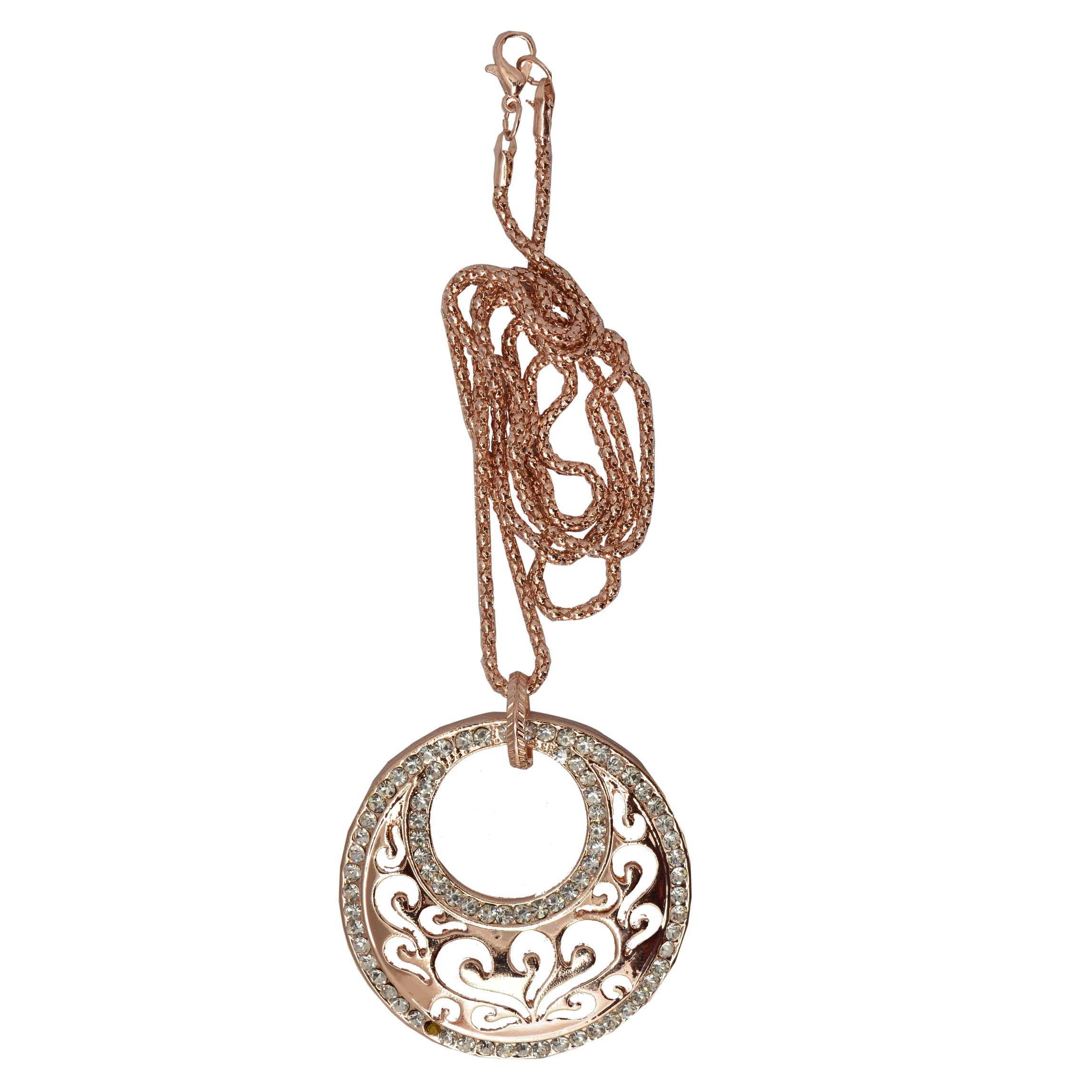 Shopaholic Fashion Long Neck Piece Round Pendant Wedding ,Partywear For Women , Girls