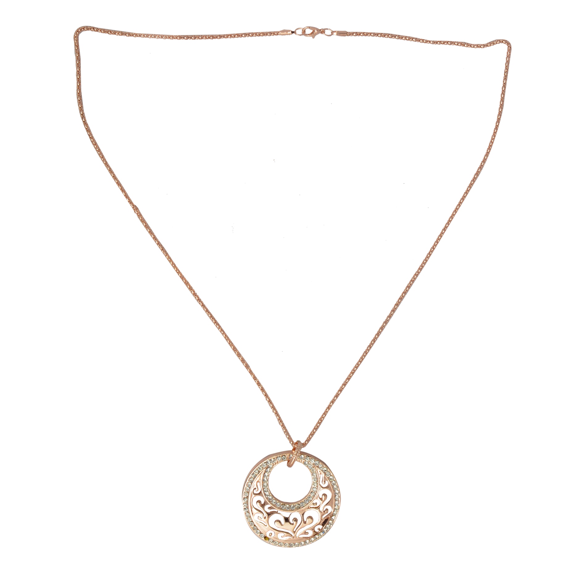 Shopaholic Fashion Long Neck Piece Round Pendant Wedding ,Partywear For Women , Girls