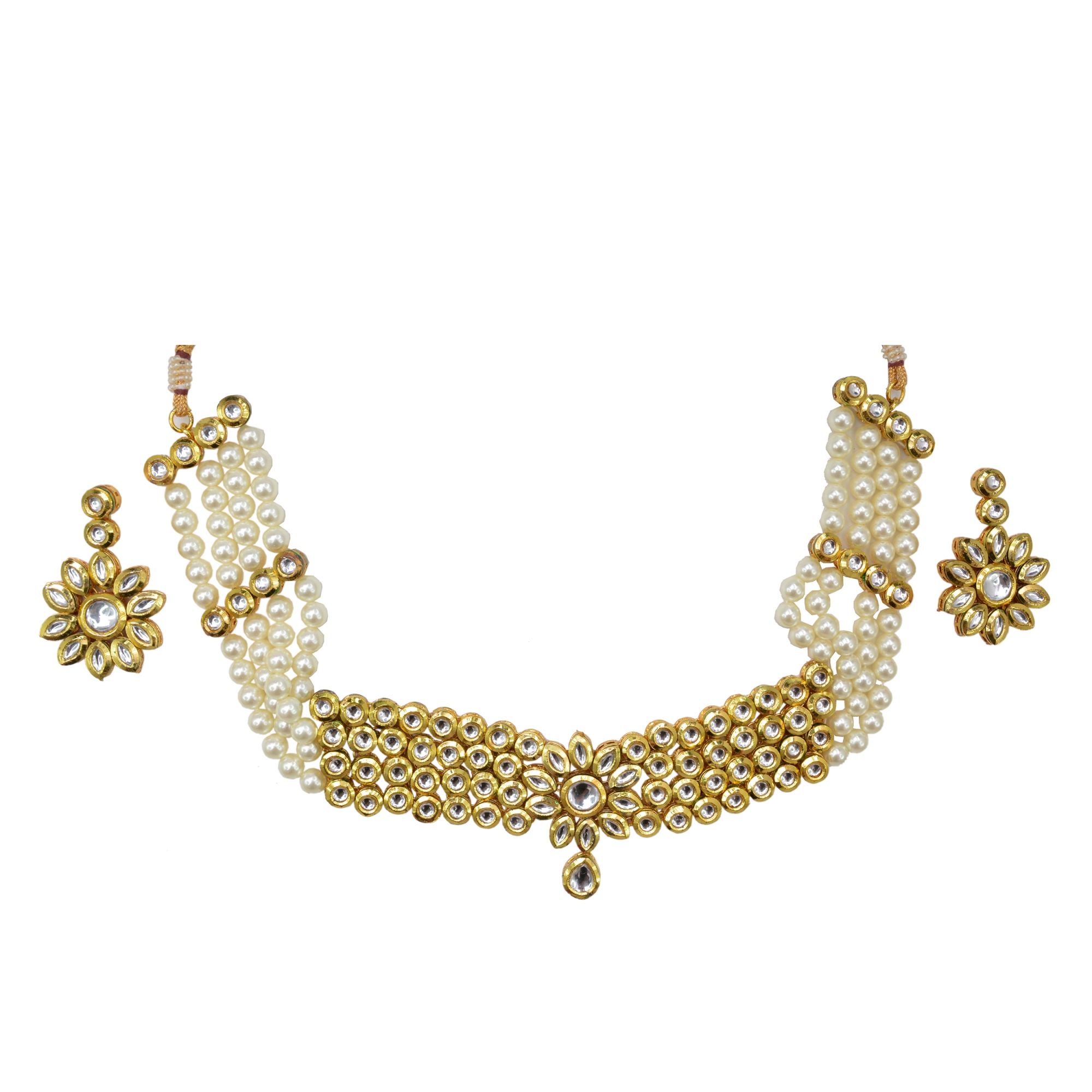 Divaz Shubh Lucky Bridal, Partywear Necklace Set With Earing