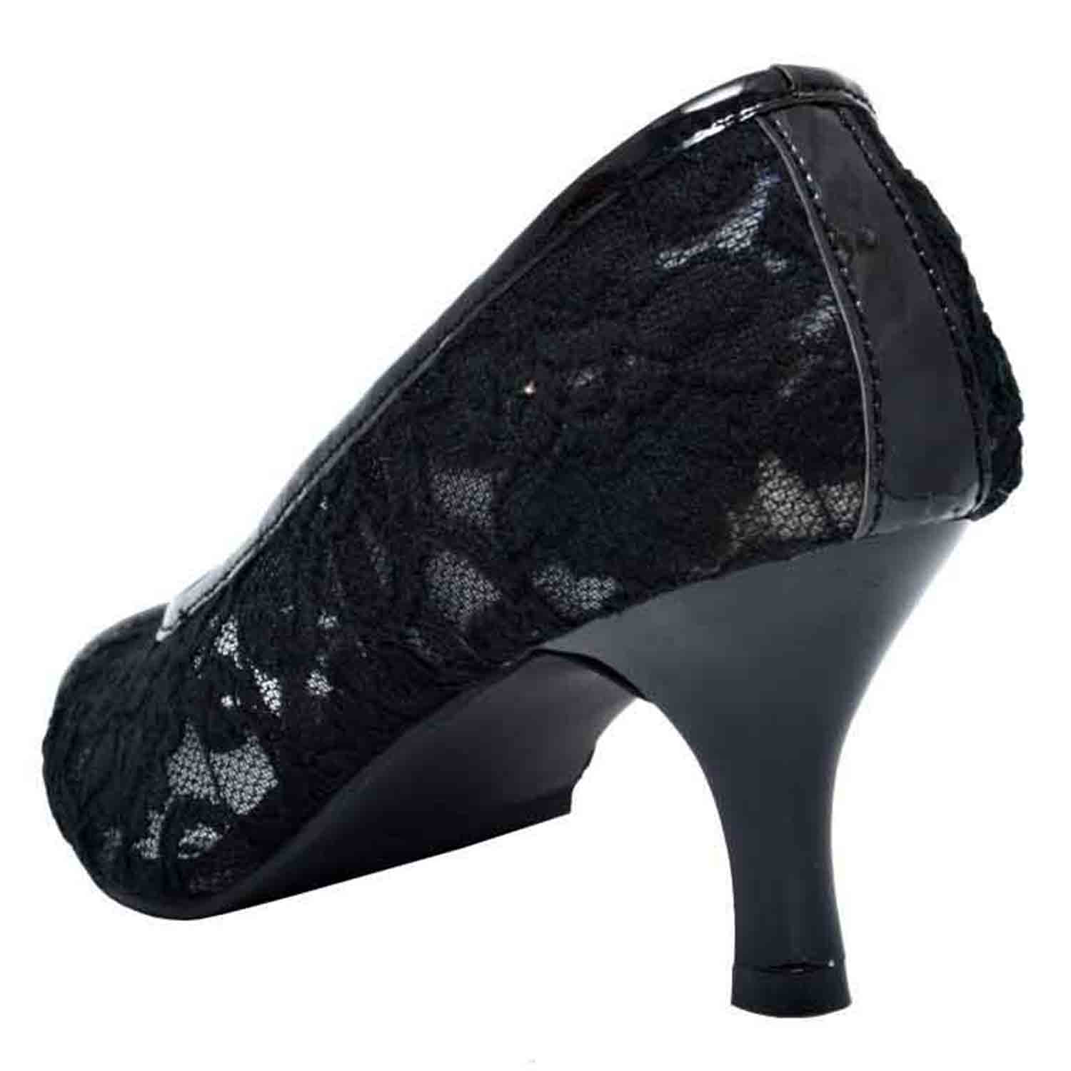 KraftCellar Midnight Sin,Black peep toe sandals (size-38)