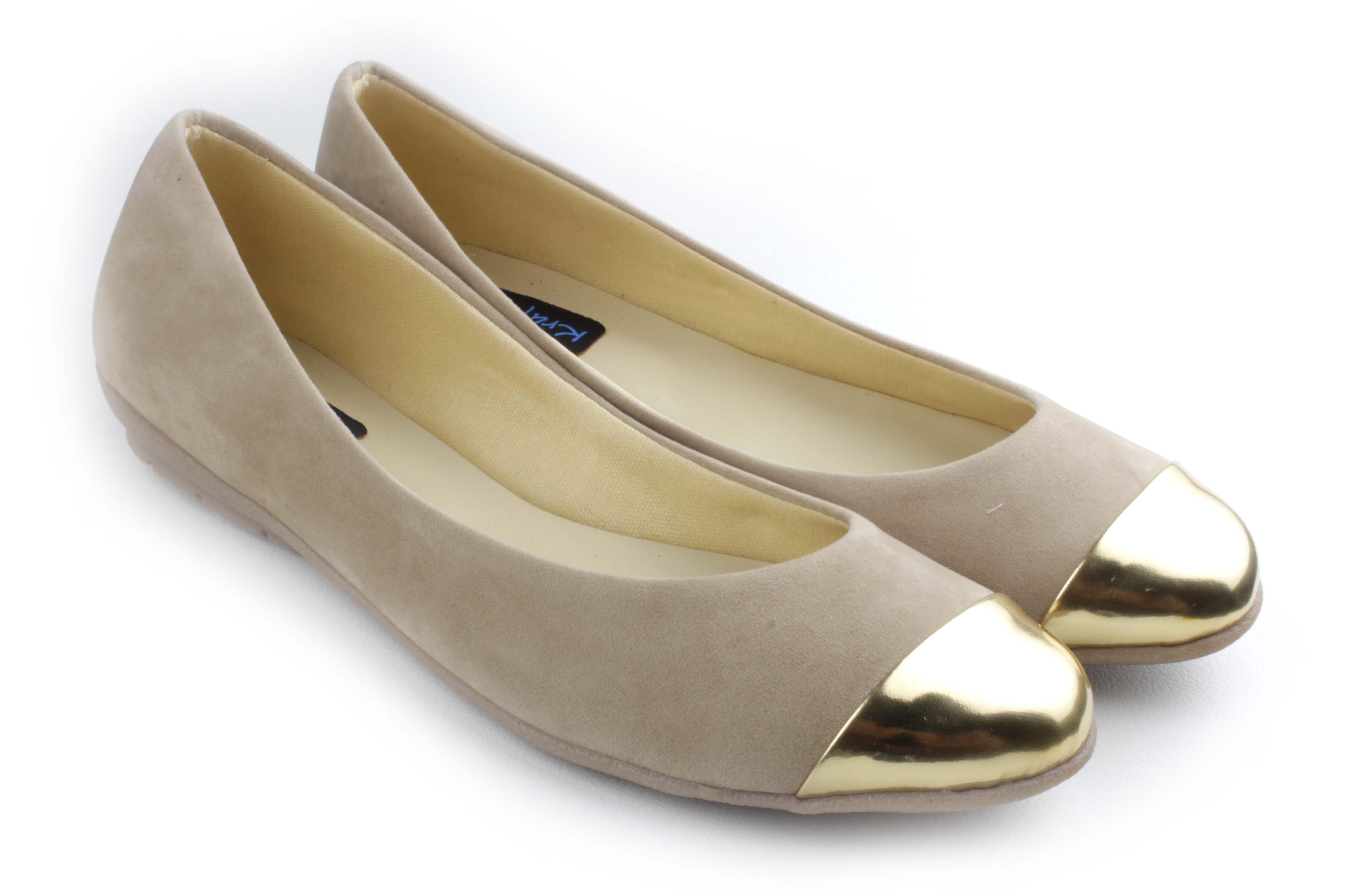 KraftCellar Coffee Love,brown ballerina (size-35)
