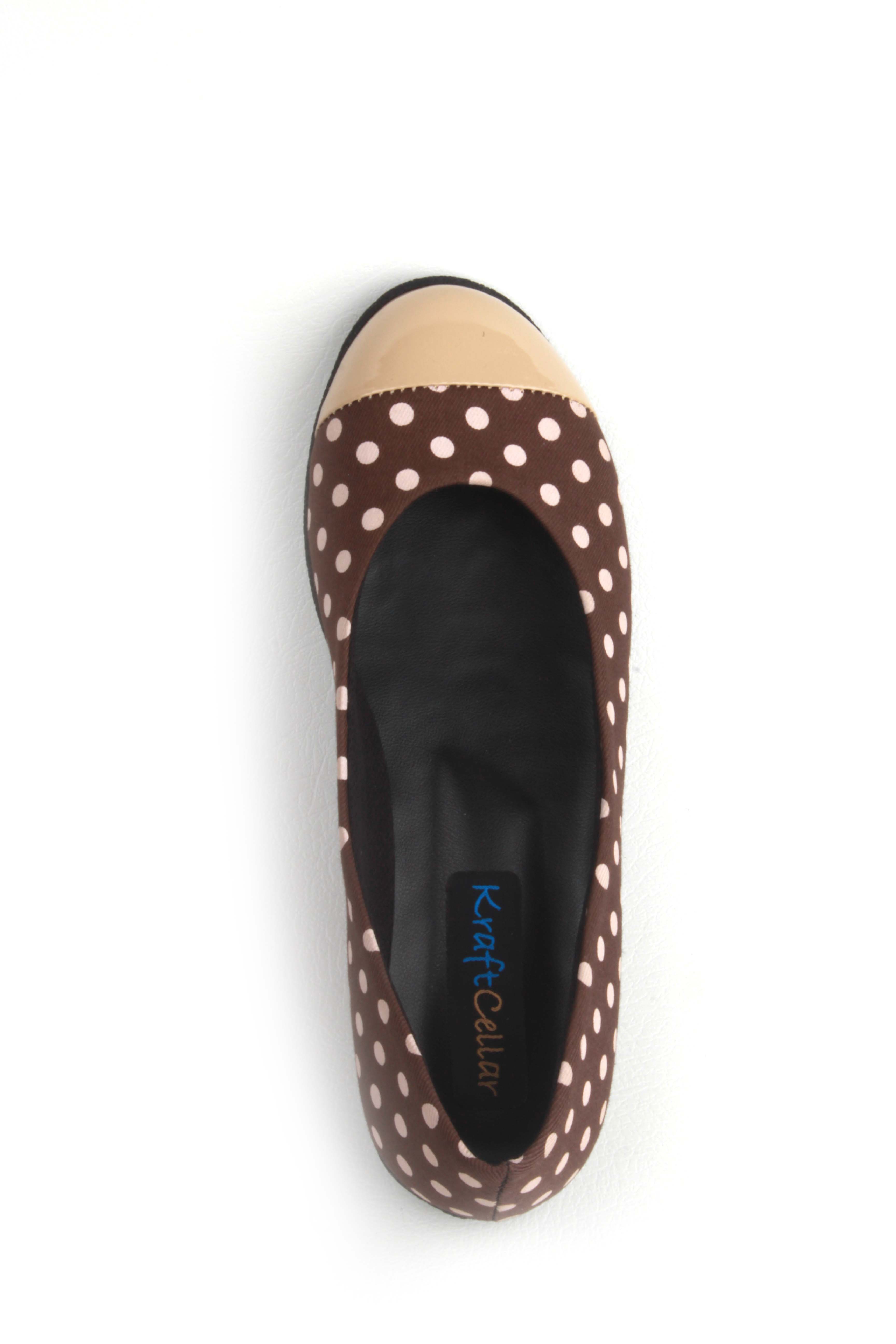 KraftCellar Choco nut,brown ballerina (size-35)