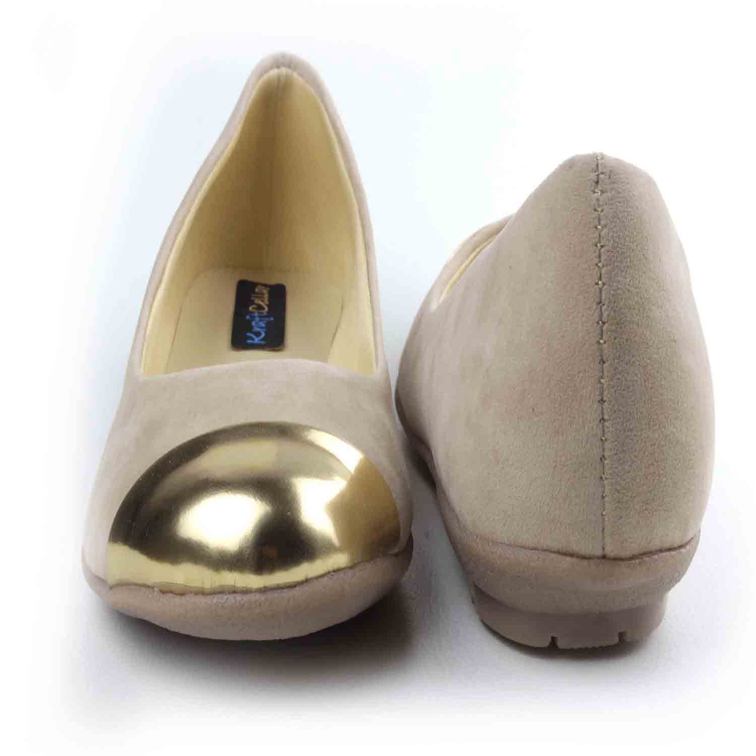 KraftCellar Coffee Love,brown ballerina (size-37)