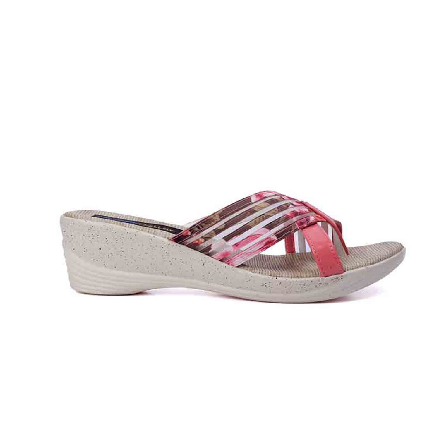 KraftCellar Candy Sticks,PINK wedge heel sandal (size-36)