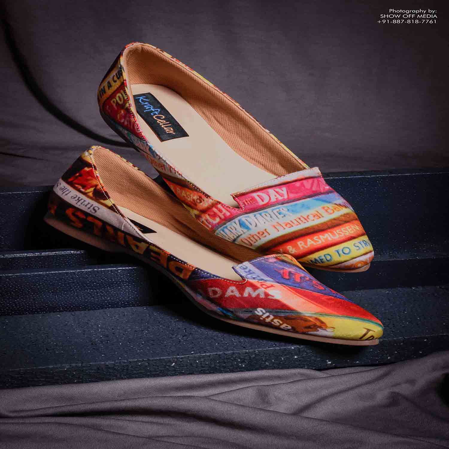 KraftCellar Rainbow Delight,multicolor mocassin (size-35)