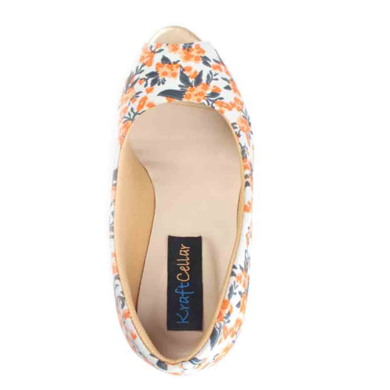 KraftCellar Mint Crush,green peep toe wedges (size-37)