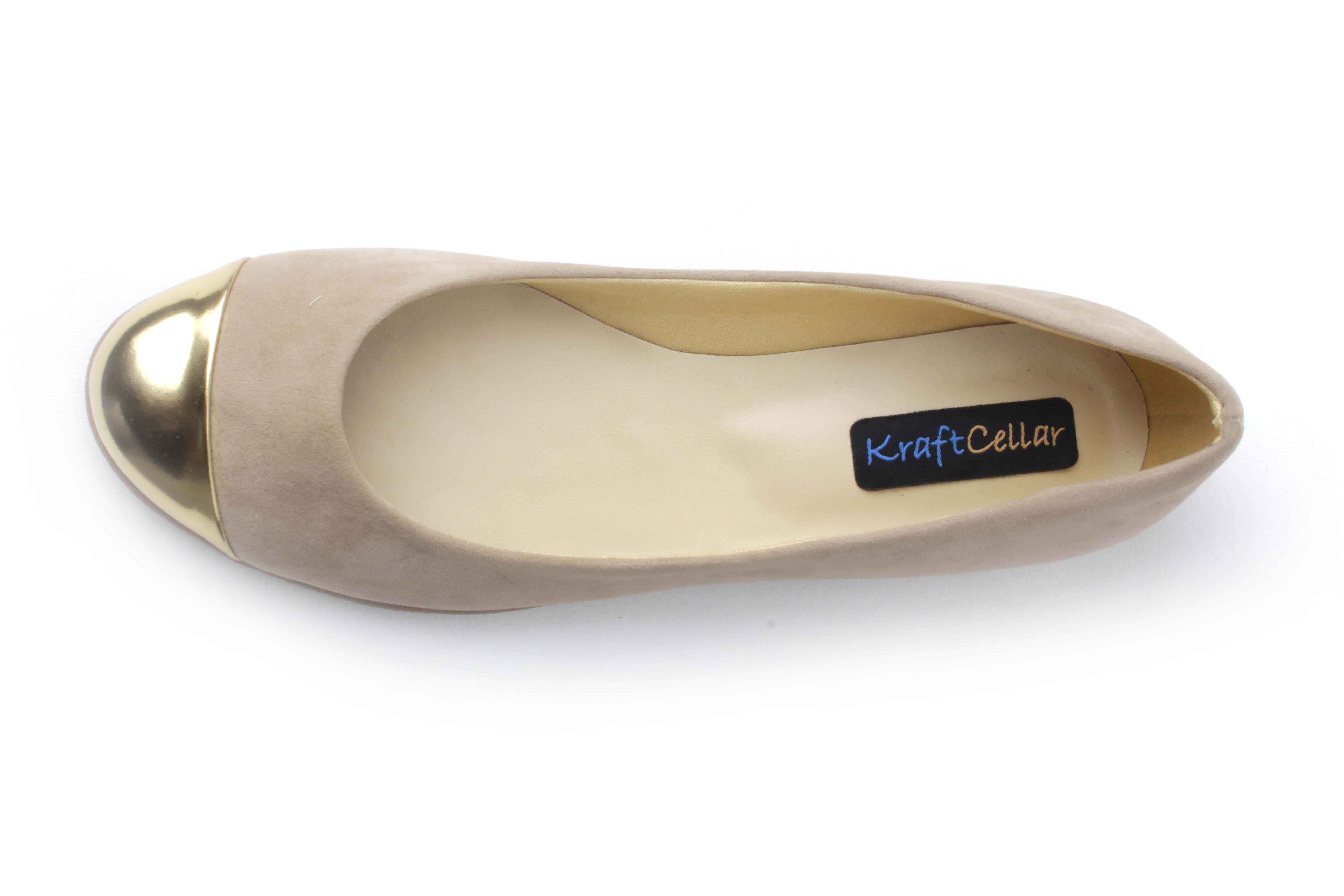 KraftCellar Coffee Love,brown ballerina (size-36)