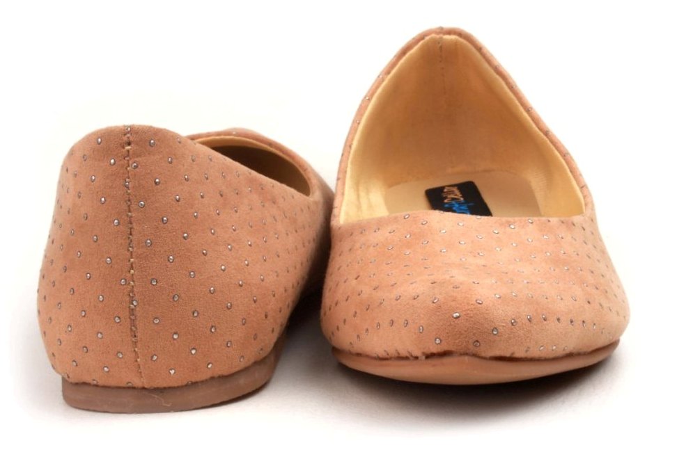 KraftCellar ginger roots,beige ballerina (size-37)