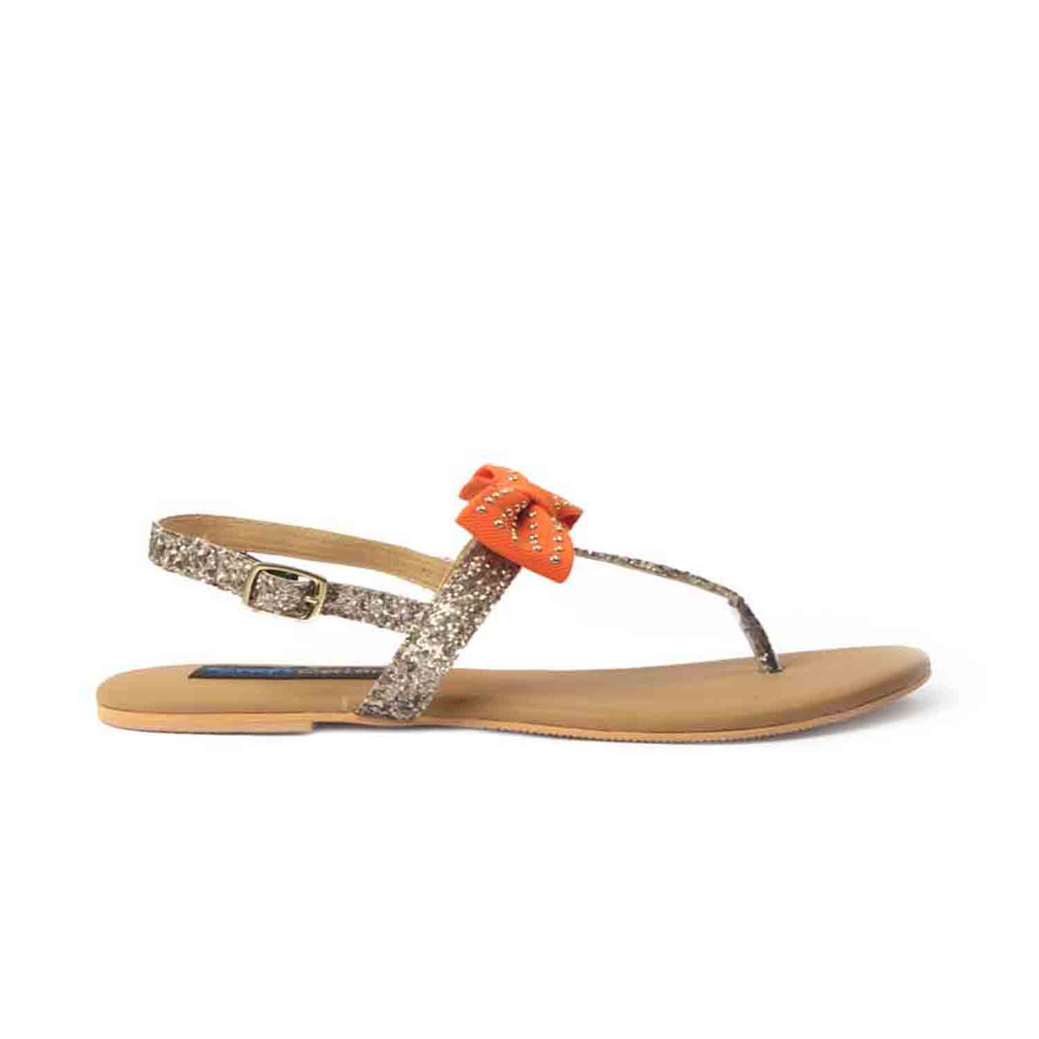 KraftCellar Orange Zest,orange sandal (size-38)