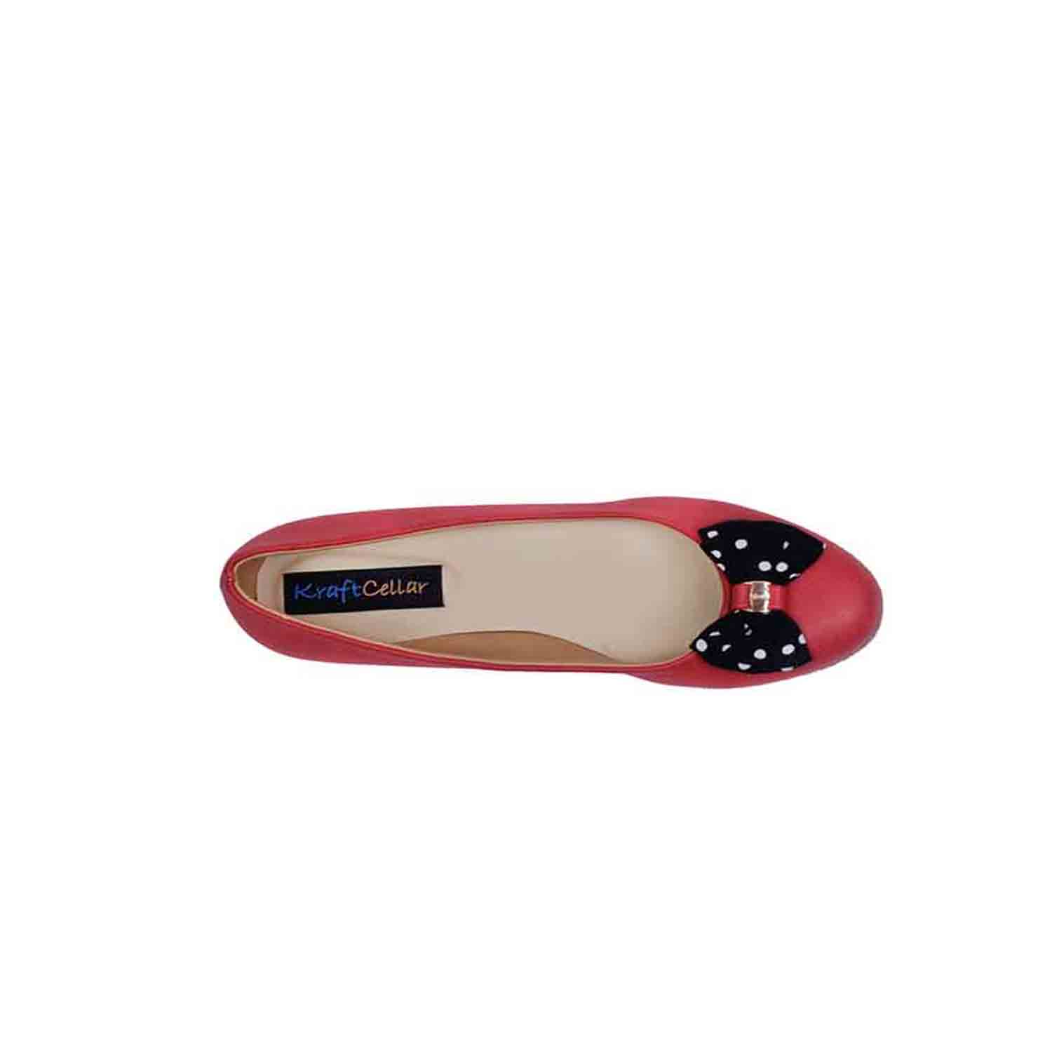 KraftCellar Miss Muffet,RED ballerina (size-39)