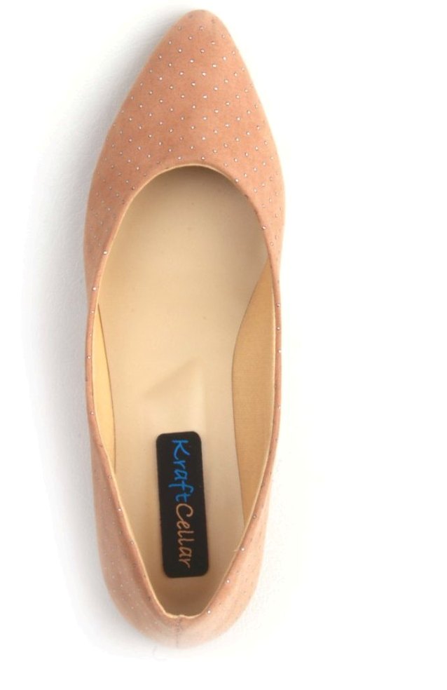 KraftCellar ginger roots,beige ballerina (size-35)