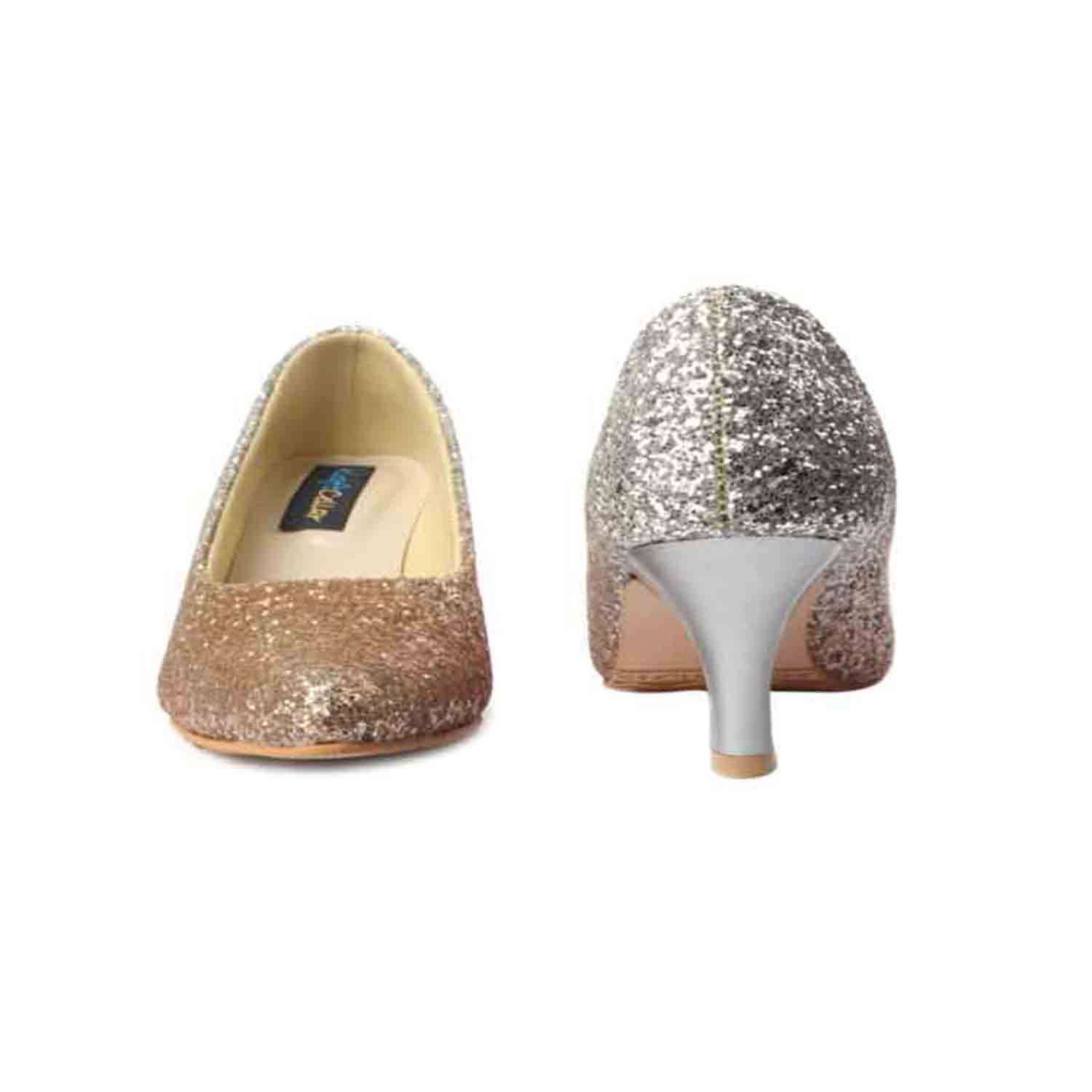 KraftCellar Sizzlers,gold pointed court heels (size-36)