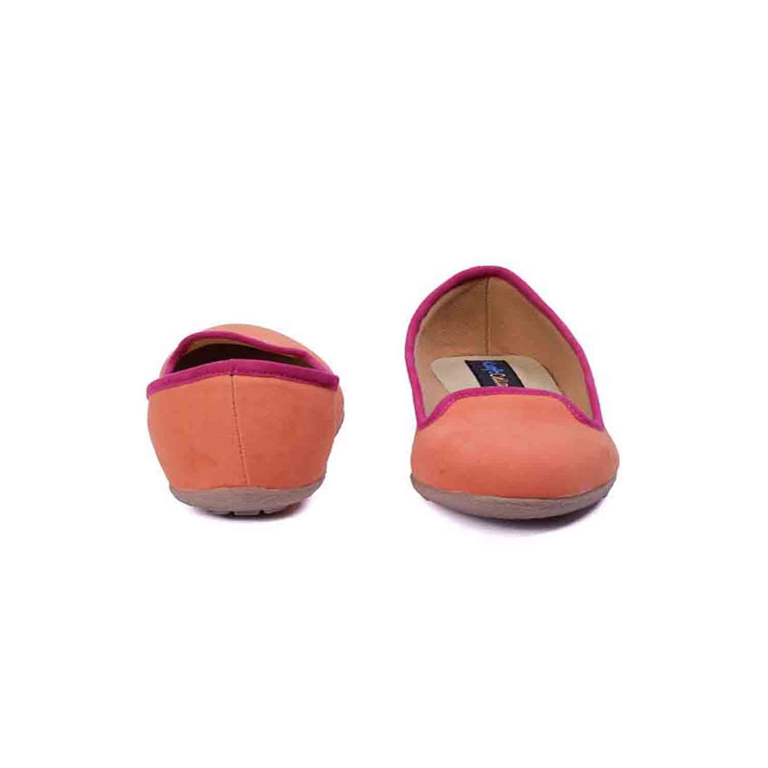 KraftCellar Tangy pop,orange loafers (size-35)
