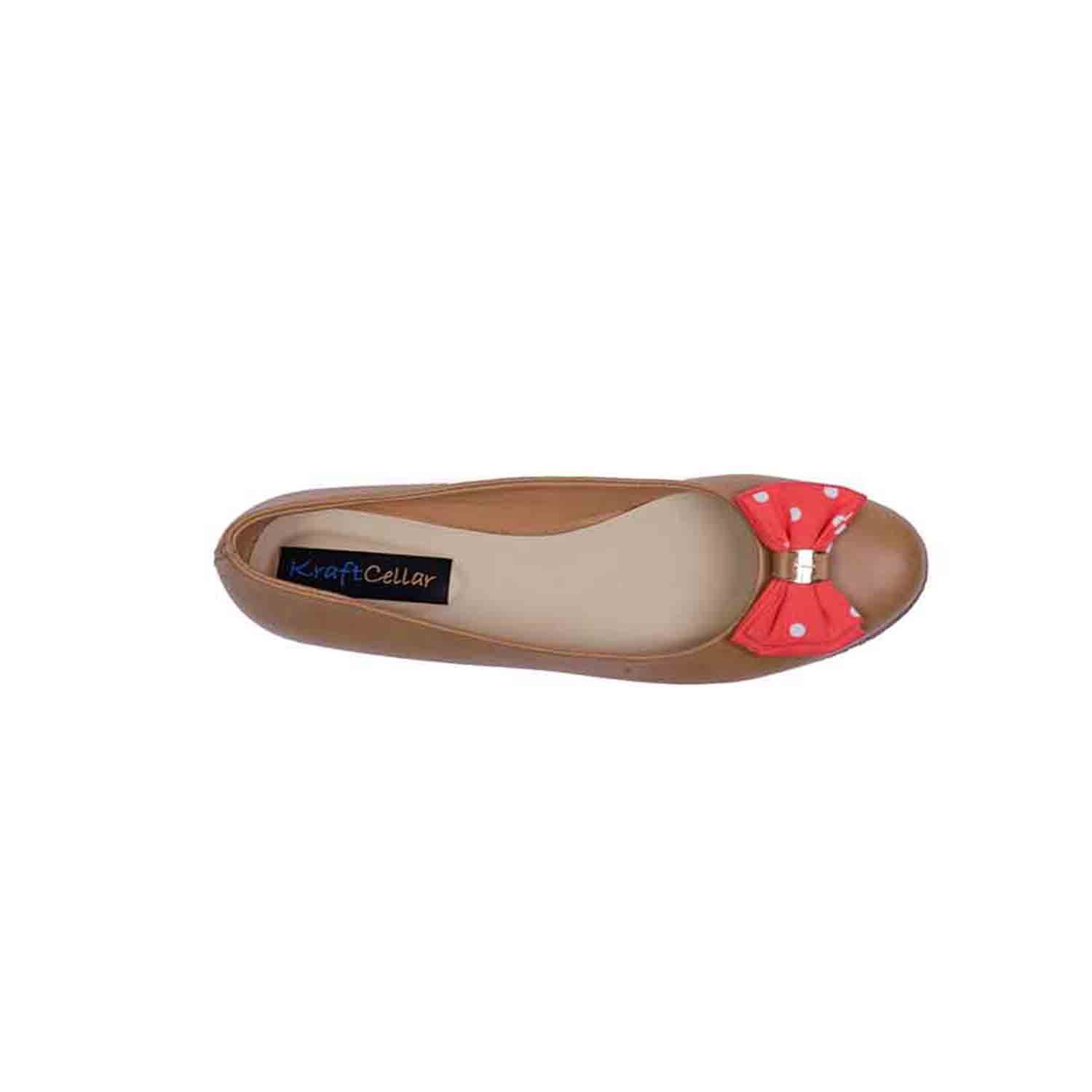 KraftCellar Miss Betty,BROWN ballerina (size-36)